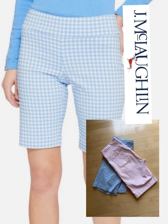 J. McLaughlin Pants - J. McLaughlin Masie gingham check 9" Bermuda shorts, 8, CB2637